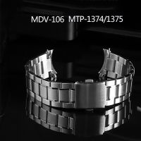 สำหรับสายนาฬิกา MDV106สร้อยข้อมือ MDV-106นาก5374 MTP-1374 MTP-1375สายนาฬิกาข้อมือปลายสเตนเลสโค้งงอสำหรับผู้ชาย22มม