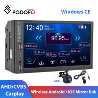 Podofo 2 Din Carplay Radio 7 Bluetooth FM Radio Car Multimedia Player USB Mirror Link Auto Stereo For Universal