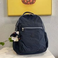 Kipling Large Lightweight Nylon Backpack Student Bag Men And Women Travel Backpack Computer Bag 21305 Dark Blue