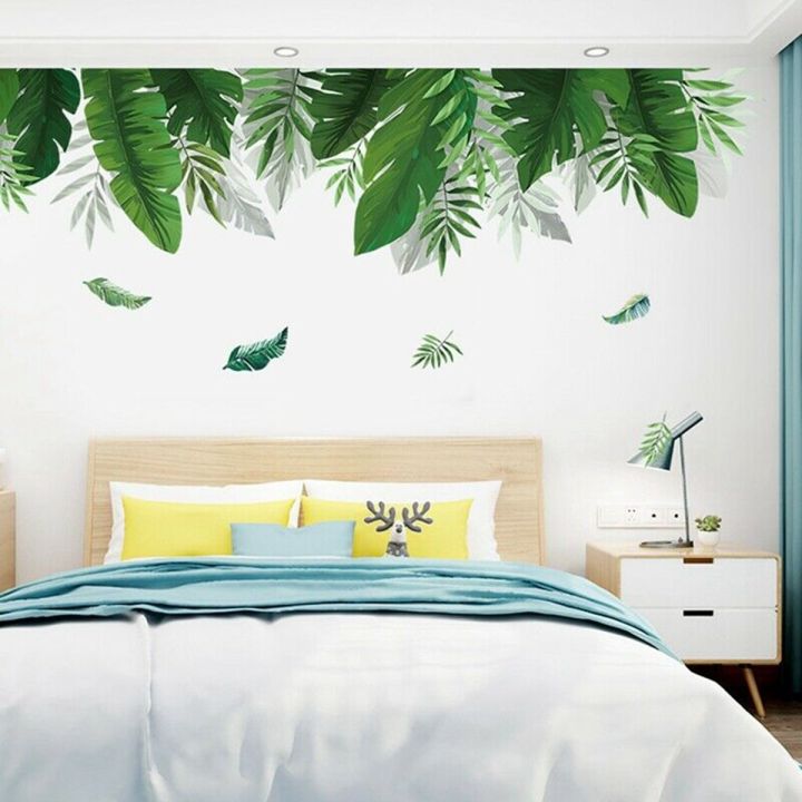 wallpaper-sticker-for-wall-wallpaper-dinding-wallpaper-sticker-for-wall-wallpaper-xunjie-background-bedroom-rainforest-self-adhesive-removable-green-leaf-home-decoration-wall-sticker-mural-decals