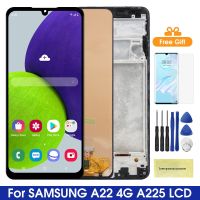 6.4 "สำหรับ Samsung Galaxy A22 4กรัม A225หน้าจอสัมผัสจอแสดงผลแอลซีดีดิจิทัลพร้อมเปลี่ยนชิ้นส่วนกรอบ