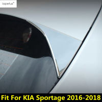 ด้านหลังหางหน้าต่างสปอยเลอร์สามเหลี่ยมกรอบแผงป้องกันตกแต่งปกตัดสำหรับ KIA Sportage 2016 -2018 ABS โครเมี่ยมอุปกรณ์เสริม