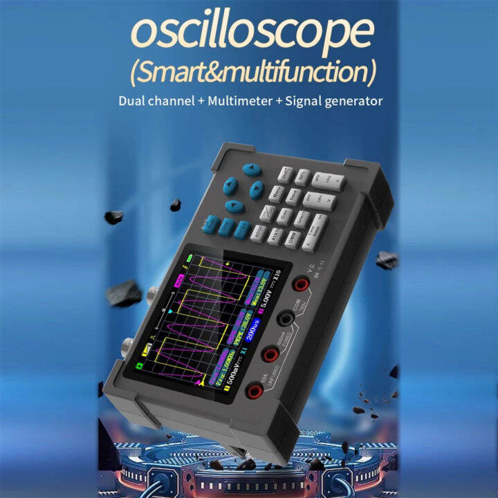 Hantek DSO2D15 Oscilloscopio Digitale da Tavolo 2CH + AFG, 150MHz, 1GSa/s, con Generatore di Segnali