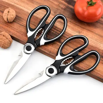 Ggomi Korean Barbecue Kalbi Rib Meat Cutting Shears/Serrated 3T  Blade/Quality Stainless Steel Scissors Large 10 1/4 Inches