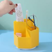 Large-capacity Pen Holder Student Stationery Storage Box 360-degree Rotation Creative Oblique Plastic Stationery Storage Box