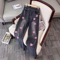 CHAN New Letter Embroidery Logo Jeans