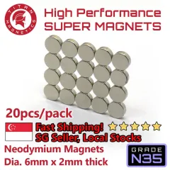 Block Neodymium Magnets N35 5x5x2mm, 20pcs