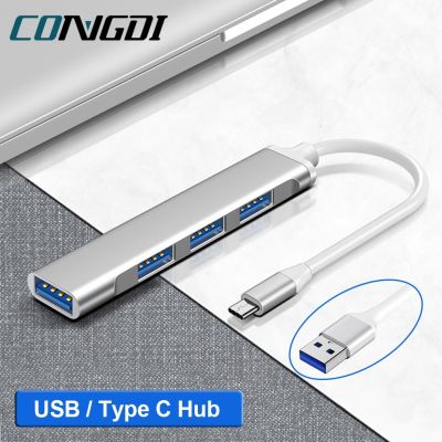 ฮับ USB 3.0 + 2.0ตัวแยก USB 4พอร์ตแท่นวางมือถือ USB C ฮับสำหรับแมคบุ๊กโปรแอร์คอมพิวเตอร์แล็ปท็อปโทรศัพท์อุปกรณ์เสริมประเภท C ฮับ