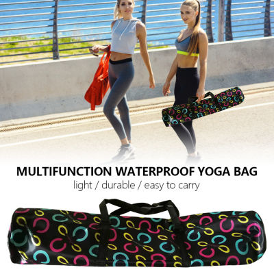 Fashion Sports Yoga Mat Storage Shoulder Bag Backpack Yoga Bag Case Fitness Bag Messenger Bag Cylinder Yoga Bag Adjustable Strap