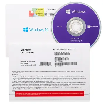 Microsoft Windows 10 PRO DVD Global Online Activation Key 64 Bit