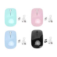 2.4G Wireless Mouse 2 Modes 1600 DPI Portable Optical Mouse with USB Nano Receiver for Office Home Laptop PC Phone Basic Mice