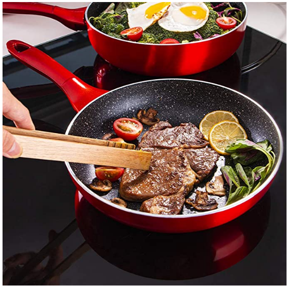 1pc 8 Inch Non-stick Frying Pan, Black, Suitable For Cooking Eggs Etc.