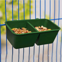 ruyifang Parrot Food Water Bowl ถ้วยให้อาหารคู่พลาสติกนกนกพิราบกรงชามน้ำ