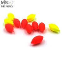 MNFT 100Pcs Oval Mini Fishing Float Bobber Rig Making Fishing Floating Beans Red/Yellow Striking Beads With Hole No Stopper 3 4#  Lures  Baits