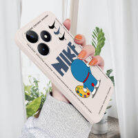 เคส PMP สำหรับ Realme C53 Realme Narzo N53แฟชั่นเคสมือถือลายแมวของเหลวทรงสี่เหลี่ยมดั้งเดิมปลอกซิลิโคนเคสป้องกันทนแรงกระแทกกล้องคลุมทั้งหมด