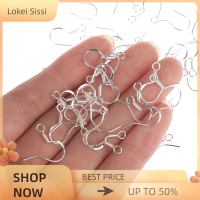 Lokei 50ชิ้น925เงินสเตอร์ลิงต่างหูแบบทำมือตะขอเครื่องประดับบอลลวดหูอุปกรณ์เสริม