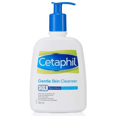 CETAPHIL Gentle Skin Cleanser เซตาฟิล เจนเทิล สกิน คลีนเซอร์ 500 มล. สำหรับผิวบอบบาง แพ้ง่าย และทุกสภาพผิว