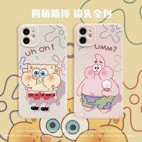 [L.W.F 2022]☜▪SpongeBob เคส TPU นิ่มลายการ์ตูนสำหรับ iPhone 12 Pro Max,เคสป้องกันเลนส์กันกระแทกสำหรับ iPhone 11 X XS Max XR 7 8 Plus SE 2020