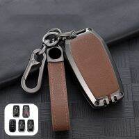 Leather Metal For Toyota Alphard Vellfire SIENNA 2021 2022 5 6 Button Smart Remote Car Key Case Cover Fob Keychain Back Has Logo