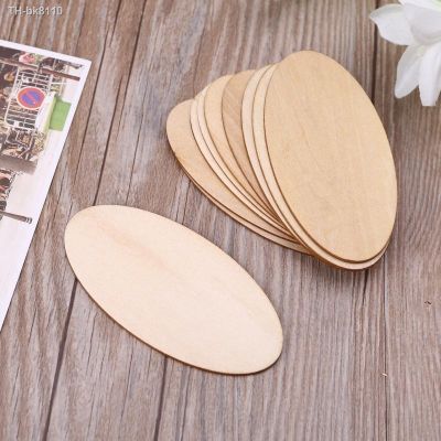 ❡☫♘ 10/20/30pcs Oval Blank Wooden Slices Chips Unfinished Cutout Name Tags DIY Scrapbooking Arts Crafts Projects Decoration