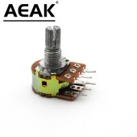 WH148 Dual Stereo Potentiometer Pot B10K 50K Ohm R Linear shaft 15mm 15 shaft 15 6Pin Shaft WH148 Amplifier