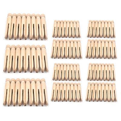 Wood Clothes Pins Pegs Old School 100 Count Round Clothespins Weather Resistant Peg Dolls Traditional Peg