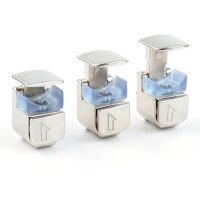 4Pcs Heavy Duty Glass Clips Zinc alloy Adjustable glass clamp for 3-8mm Thick Wall Mounted Shelf Bracket Support Holder Hardware