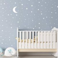 [LWF HOT]☂▤ Star Moon Combination Wall Sticker For Kids Baby Rooms Bedroom Background Home Decoration Wallpaper DIY Decals Nursery Stickers