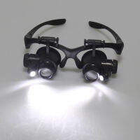 UNHO 10X 15X 20X 25X 35X แว่นตาแว่นขยายLED Head Mount Magnifier เลนส์สามารถใช้แทนกันได้