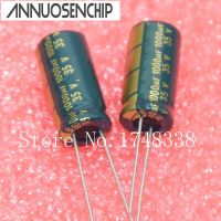 ตัวเก็บประจุแบบอิเล็กโทรไลติกชิ้น/แพ็คคริสตัลความถี่สูง35V 1000UF 10*20Mm แบบจุ่ม1000Uf 35V