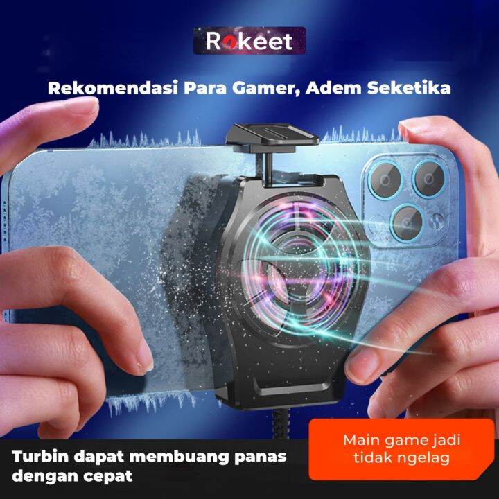 Rokeet Cooling Pad Fan Non Battery Gaming Mobile Phone Radiator Cooling