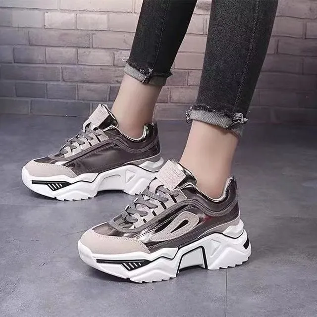 nood Transplanteren Slagschip Ready stock】Women Platform Chunky Sneakers 5cm high lace-up Casual  Vulcanize Shoes luxury Designer Old Dad female fashion Sneakers 2020 |  Lazada PH
