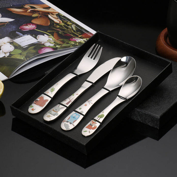 eco-friendly-spoon-baby-kitchen-supplies-flatware-cute-safe-fork-stainless-steel-kids-cutlery-carving