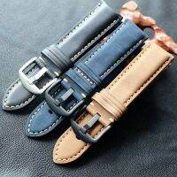 Special offer handmade soft leather strap 16 18 20 22 24 26MM retro mens calfskin strap 【JYUE】