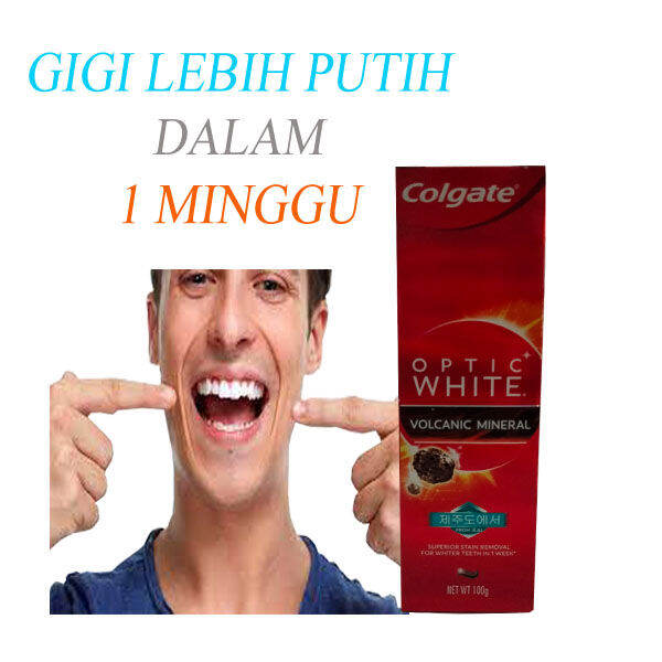 Colgate Optic White Volcanic Mineral 100 gr tooth paste odol pasta gigi ...