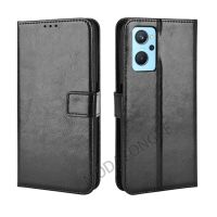 เคสกระเป๋าสตางค์สำหรับ Realme 9i เคสแบบพับปิดได้มีขาตั้งฝาครอบ PU หนังกลับ