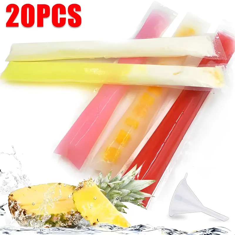 Summer Disposable Ice Popsicle Mold Bag Ice Pop Zip Sealed Freezer
