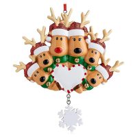 Personalized Deer Family Christmas Tree Ornament Family Xmas Decorating Set Creative Gift (Christmas Deer)