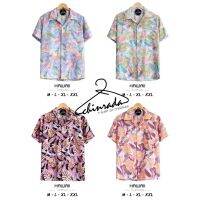 เสื้อฮาวาย hawaii ลายใบเฟิร์น02 เชิ้ตเกาหลี สินค้ามาใหม่  ผ้านิ่มขึ้น สไตล์เกาหลีมาแรง ส่งจากไทย