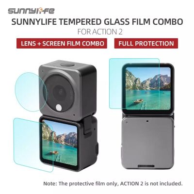 Sunnylife Tempered Gl Protective Film Combo Lens Film Front Back Screen Protector for ACTION 2