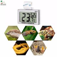 HOME HAM LCD สำหรับถังสัตว์เลื้อยคลาน Terrariums Vivarium ดิจิทัล กับตะขอ ไฮโกรมิเตอร์ เครื่องวัดอุณหภูมิ อุปกรณ์สัตว์เลี้ยง เครื่องวัดความชื้น