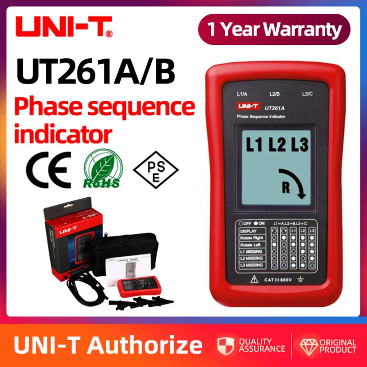 【In Stock】UNI-T UT261A/UT261B Phase Sequence Tester, Motor Rotation ...