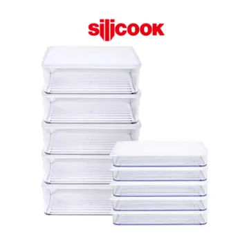 Silicook Refrigerator Food Storage Containers Tray Kitchen Organizer Set(Deep#3)