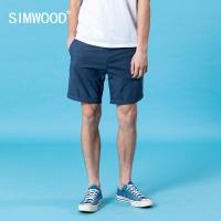 SIMWOOD 2021 summer new Enzyme Washed shorts men classical knee length solid color pants high quality plus size shorts SJ130359