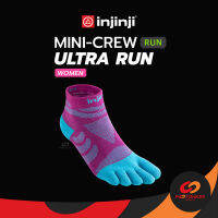 INJINJI MINI CREW ULTRA RUN (WOMEN) size XS/S , 35-40EU , 21.5-25cm. ถุงเท้า 5 นิ้ว ถุงเท้าวิ่งกันการเสียดสีของนิ้วเท้า แบบหนากลาง เหนือข้อ