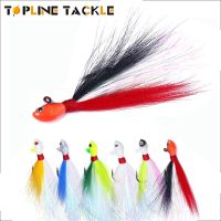 Topline Tackle Sea Fishing Wobbler Bait Inchiku Jig Head Multicolor Deer Hair Dry Trout Bass Jig Fishing Head Hook Wire BaitLures Baits