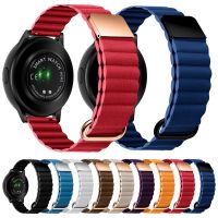 ☽﹊ Leather Strap For Xiaomi Watch Color 2 Metal Stainless Steel Magnetic Loop Band Xiaomi Mi Watch Color 22mm Bracelet Wristbands