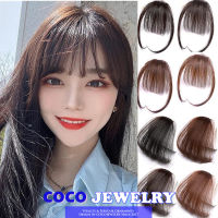 COCOJEWELRY Air Bangs เกาหลีวิกผมหน้าม้าบางบางผมสำหรับต่อผมแอร์แบงคลิปธรรมชาติด้านหน้า