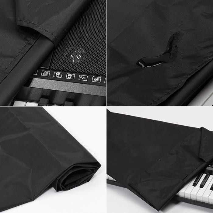ผ้าคลุมเปียโนไฟฟ้า-คีย์บอร์ด-88-61-คีย์-แผ่นครุมป้องกันฝุ่น-keys-electronic-piano-keyboard-cover-roland-สีดำ-yamaha-p125