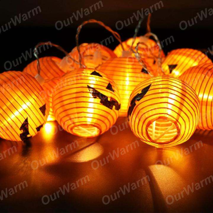 ourwarm-ไฟฟักทอง-led-10ดวงตกแต่งฮาโลวีนโคมไฟแขวนกลางแจ้งโคมไฟฮาโลวีน3มิติการตกแต่งงานปาร์ตี้ภายในบ้าน